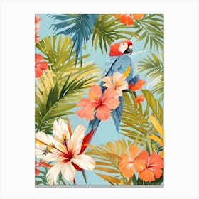 Macaw Tropical Solitude Canvas Print