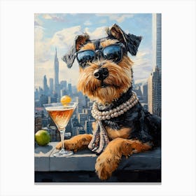 Fancy Airedale 2 Canvas Print