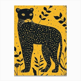Yellow Black Panther 1 Canvas Print