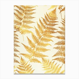 Pattern Poster Golden Leather Fern 3 Canvas Print