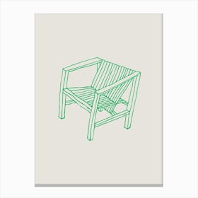 Chair Poster Green Canvas Print