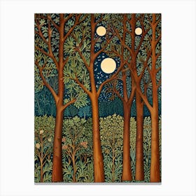 William Morris Moonlight In The Forest 118 Canvas Print