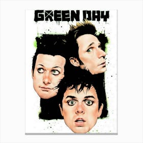 Green Day band music 9 Canvas Print