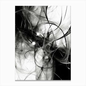 Quantum Entanglement Abstract Black And White 3 Canvas Print