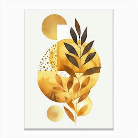 Abstract Gold Painting Canvas Print