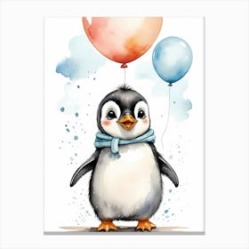 Adorable Chibi Baby Penguin (11) Canvas Print