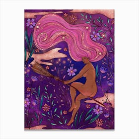 The Cheeky Witch Canvas Print