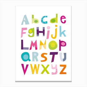 Colourful Alphabet Canvas Print