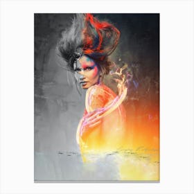 Fire And Flames Canvas Print