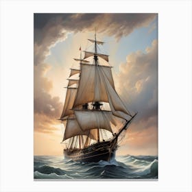 Sailing Ship Painting (14) Canvas Print