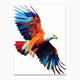Colourful Geometric Bird Hawk Canvas Print