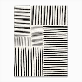 Minimal Lines 2 Black Canvas Print