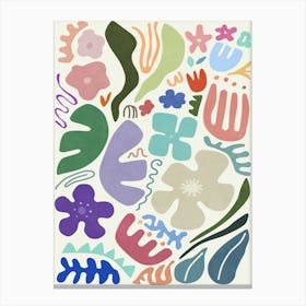 Floral Shapes Canvas Print