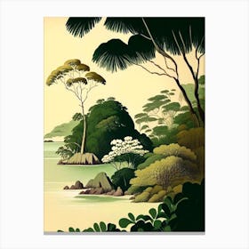 Curieuse Island Seychelles Rousseau Inspired Tropical Destination Canvas Print
