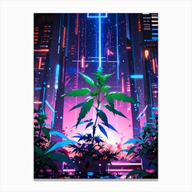 Futuristic Marijuana Canvas Print