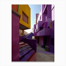 Colorful Apartment Building Canvas Print