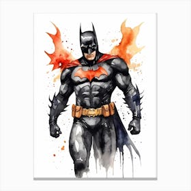Batman Watercolor Painting (1) Canvas Print