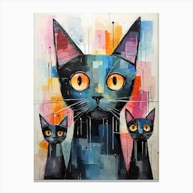 Three Cats 2 Canvas Print