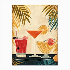 Art Deco Cocktail 1 Canvas Print