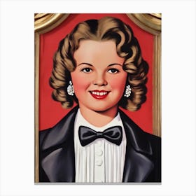 Shirley Temple Illustration Movies Canvas Print