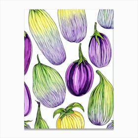 Eggplant 2 Marker vegetable Canvas Print