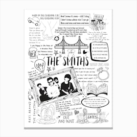 The Smiths Doodle Lyrics Canvas Print