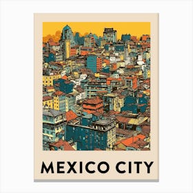Mexico City 2 Vintage Travel Poster Canvas Print