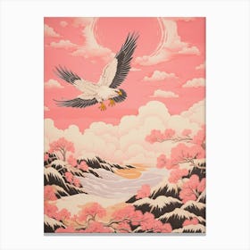 Vintage Japanese Inspired Bird Print Osprey 2 Canvas Print