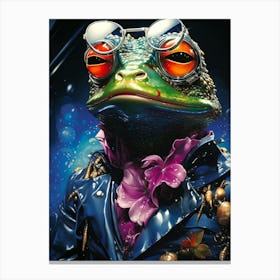 Frog In Sunglasses Canvas Print