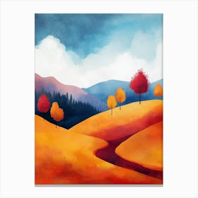 Autumn Landscape Painting Canvas Print