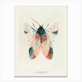 Colourful Insect Illustration Leafhopper 9 Poster Canvas Print