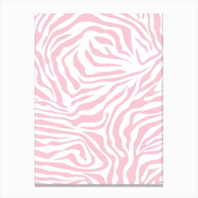 Zebra Stripes Pink Canvas Print