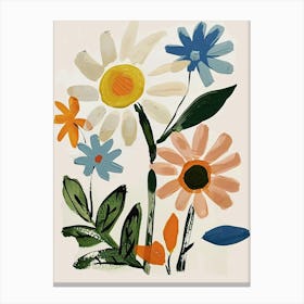 Painted Florals Oxeye Daisy 3 Canvas Print