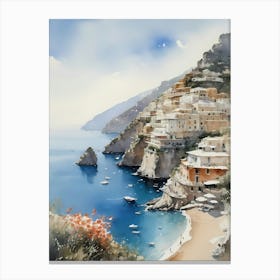 Summer In Positano Painting (32) 1 Canvas Print