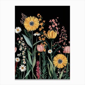 Wildflowers Wallpaper Canvas Print