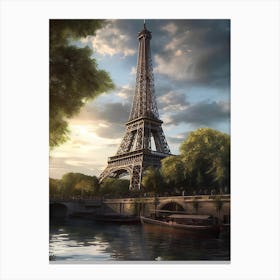 Eiffel Tower Paris France Dominic Davison Style 8 Canvas Print