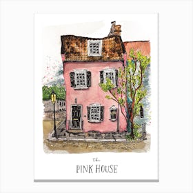 The Pink House Canvas Print