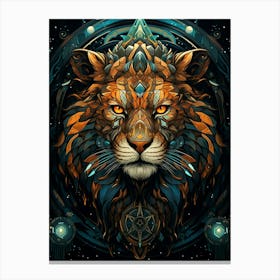 Psychedelic Lion Canvas Print