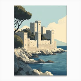 A Minimalist Poster Of Rhodes 1 Canvas Print