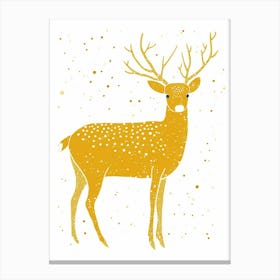 Yellow Reindeer 1 Canvas Print