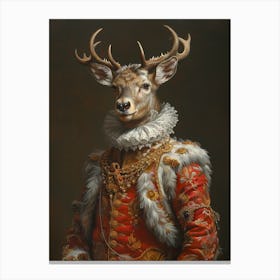 Renaissance Buck Deer Portrait Canvas Print