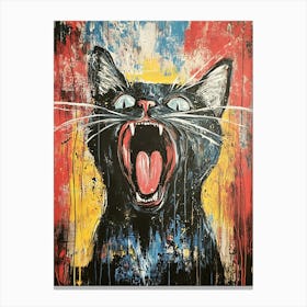 Fantastic Screaming Cat 16 Canvas Print