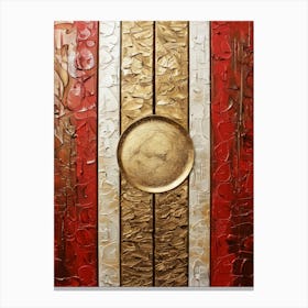 Gold And Red Abstract Painting Canvas Print