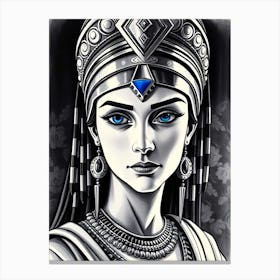 Cleopatra Head Portrait - Diverse Art Illustration 31 Canvas Print