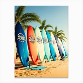 Surfboards On The Beach 4 Canvas Print