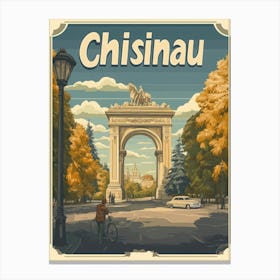 Aihrgdesign A Vintage Travel Poster Of Chisinau Canvas Print