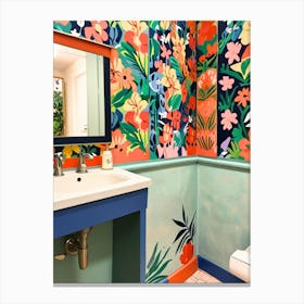 Tropical Bathroom Canvas Print