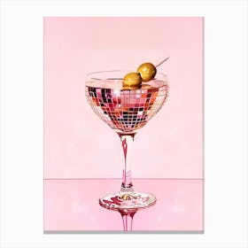 Cocktail With Olives Canvas Print