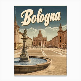 Aihrgdesign A Classic 1960s Travel Poster For Bologna Showcas 75eb0616 3ee1 401c 9804 Eb15b9fc0207 1 Canvas Print