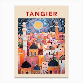 Tangier Morocco 4 Fauvist Travel Poster Canvas Print
